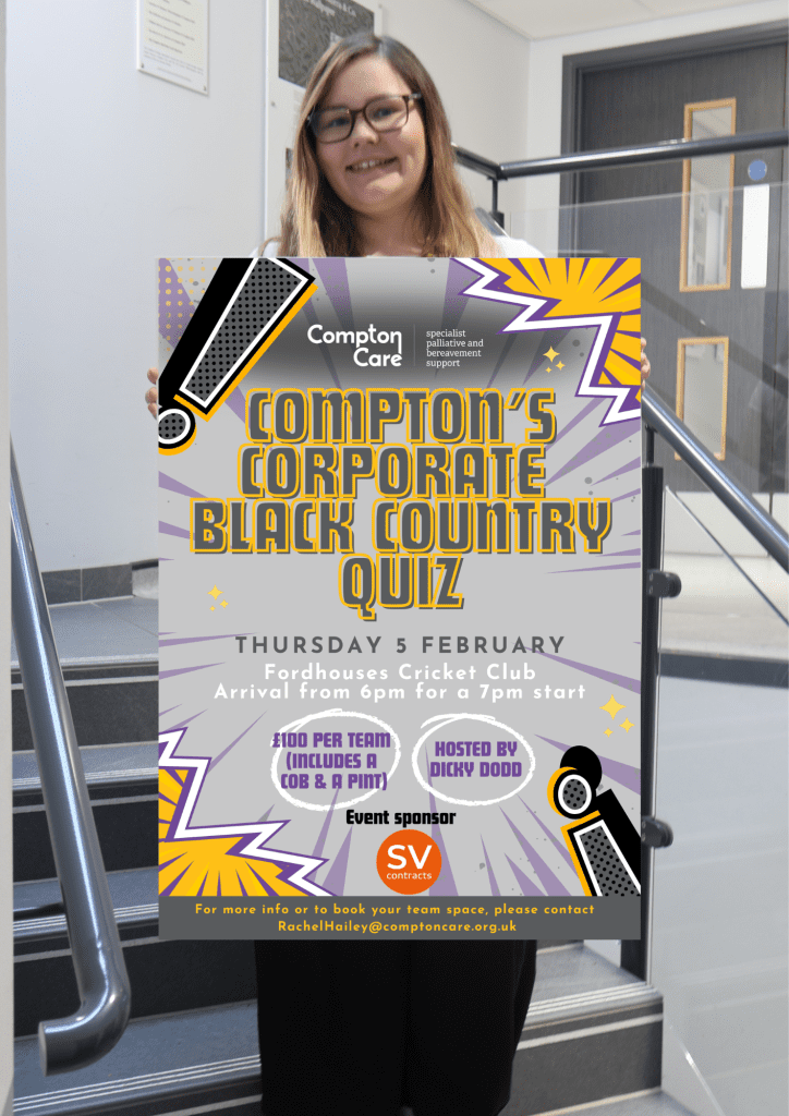 person holding a large quiz poster