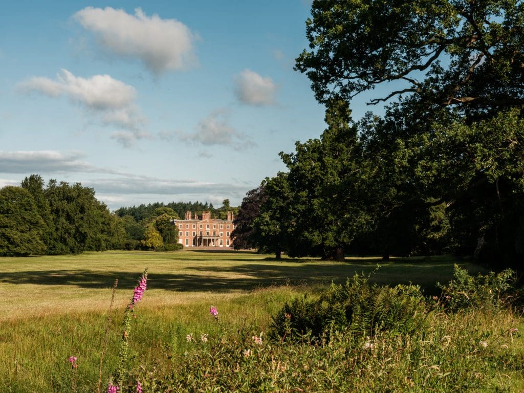 A view of the house at Weston Park